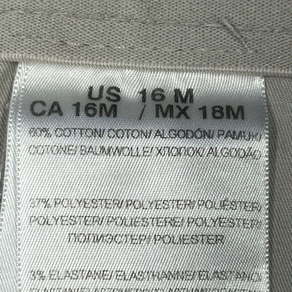 DOCKERS Khaki Pants Womens 16 Medium Beige Tan Casual Work Dressy College School - Picture 11 of 16